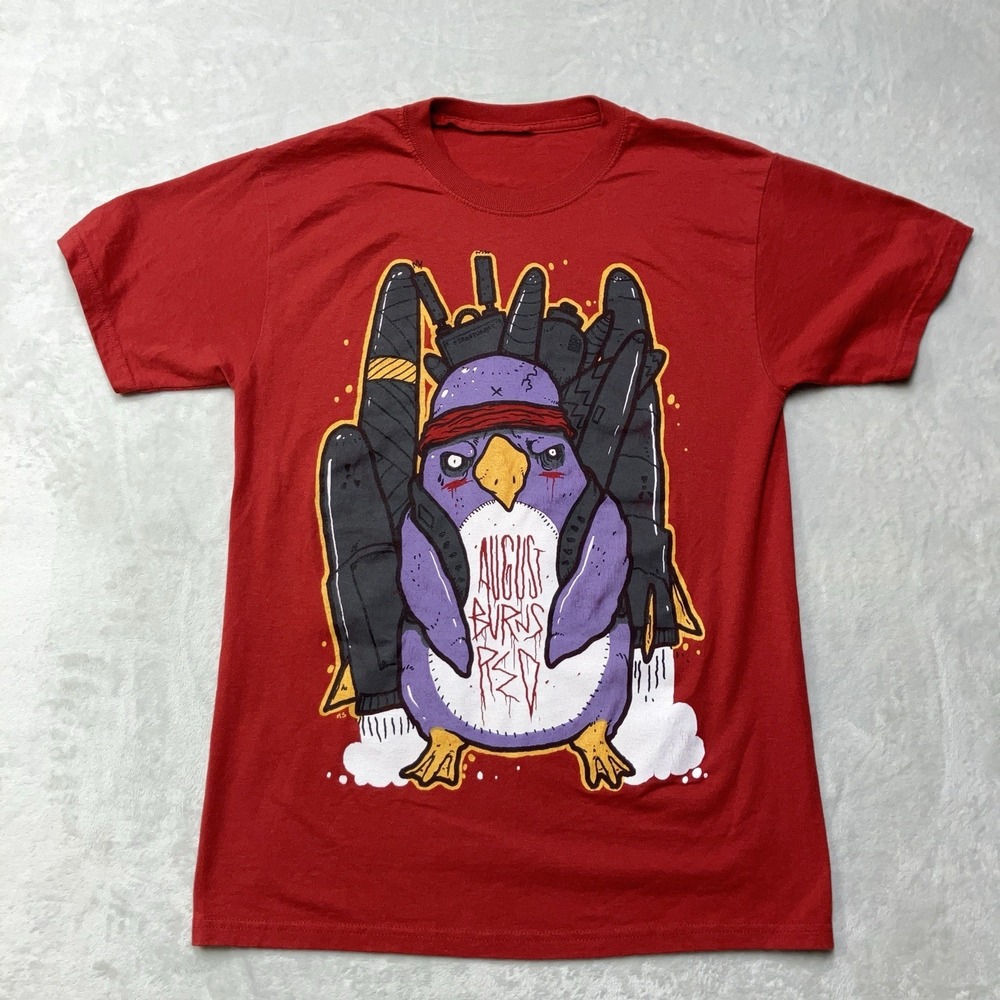 Vintage 2004 August Burns Red Band T-Shirt Penguin MySpace Era Metalcore Merch S